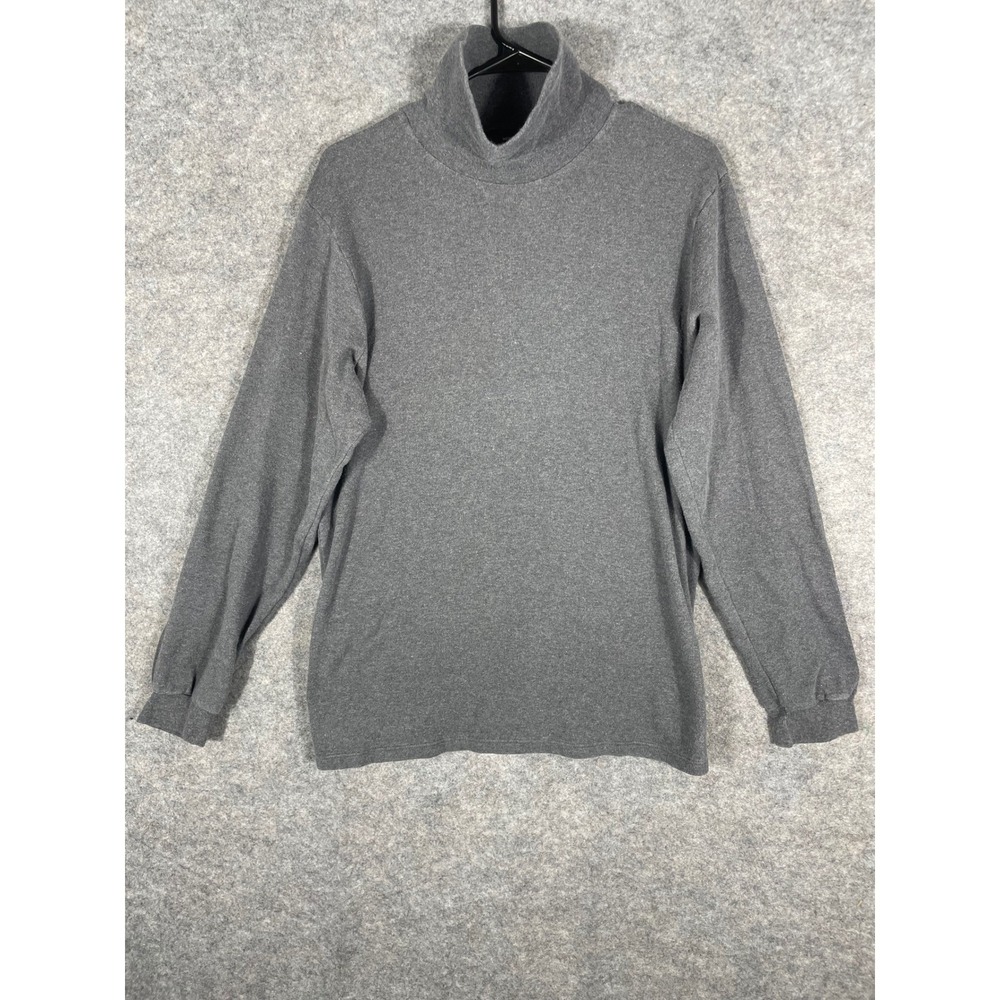 Duofold Gray Turtleneck Long Sleeve Shirt Mens‎ Thermal Medium Cotton